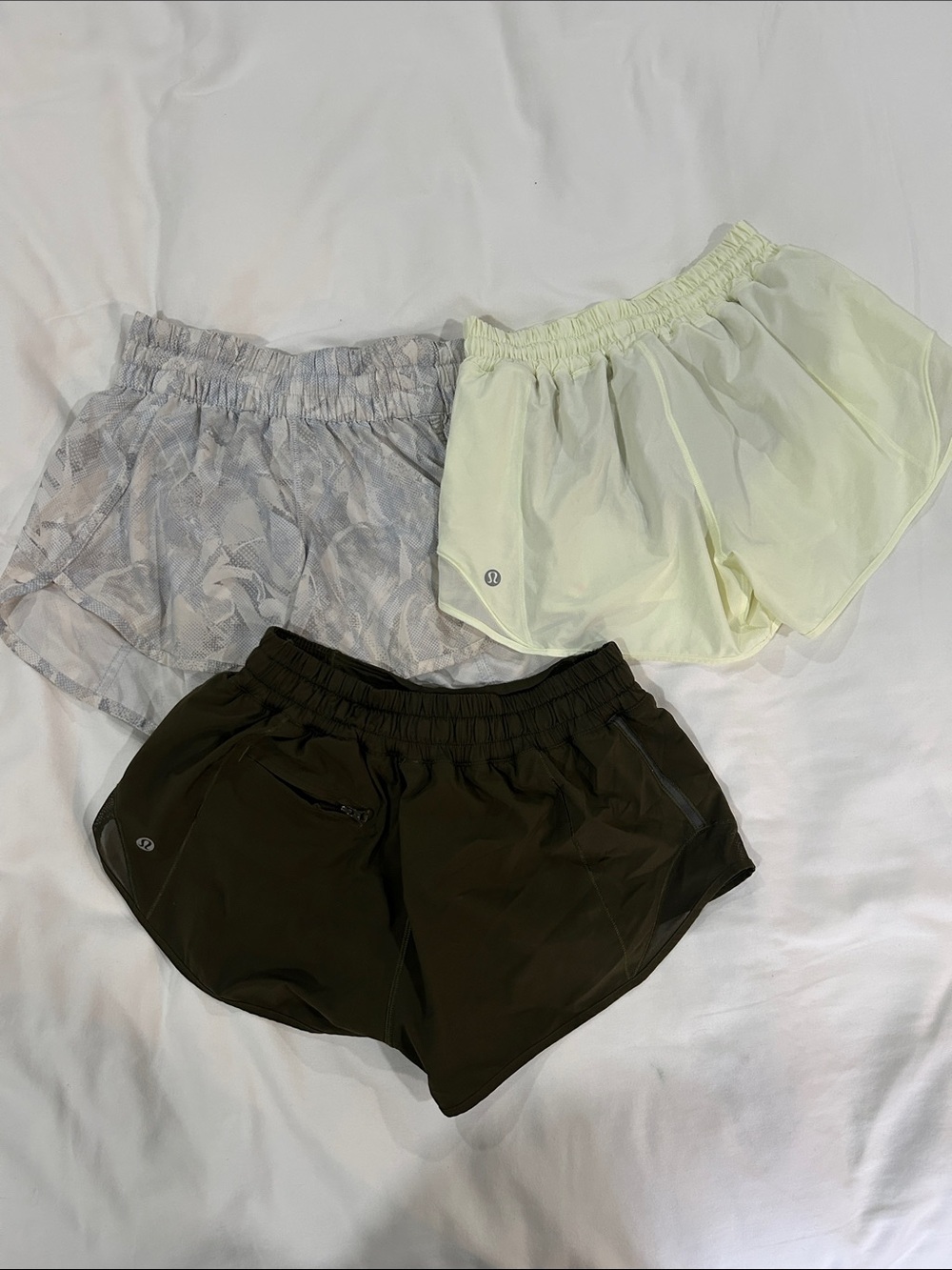 lululemon athletica Women’s Running Shorts - Yellow, Olive & Gray Pack